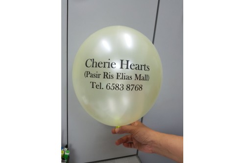 Ivory Balloon with Black Ink